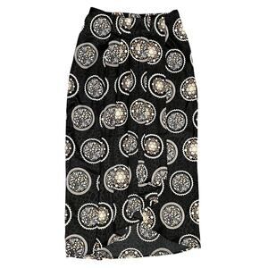 Joie Hi Low Pleated Front Faux Wrap Stretch Waist Midi Skirt XS
